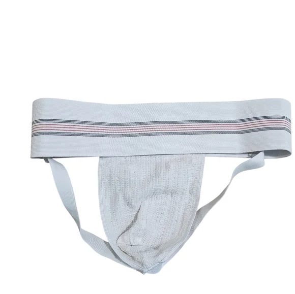 GYM Men’s Large White Vintage Jockstrap Athletic Underwear Classic Sport Retro - Picture 3 of 4